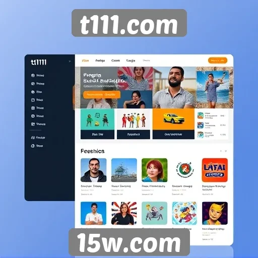 Interface do usuário do t111.com é intuitiva e moderna